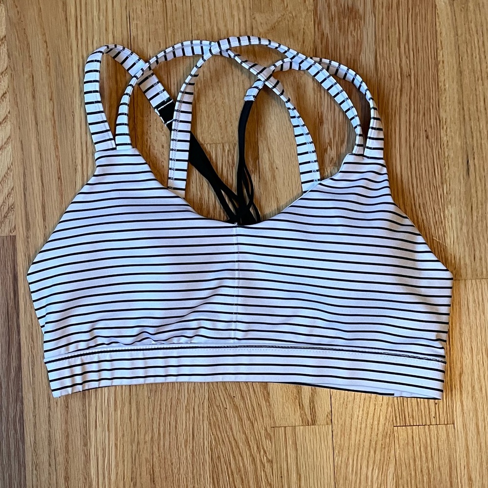 Champion Woman’s Striped Sports Bra Size Medium